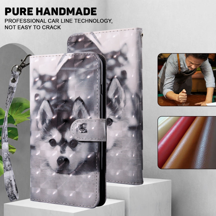 For Google Pixel 9 Pro XL 3D Painted Pattern Leather Phone Case(Husky) by buy2fix