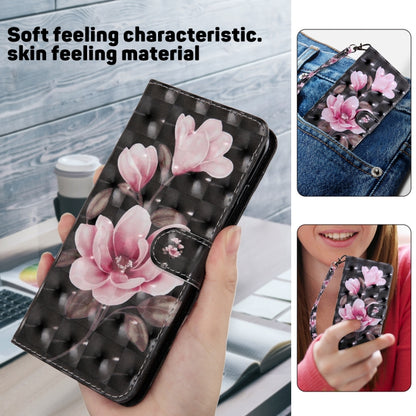 For Google Pixel 9 Pro XL 3D Painted Pattern Leather Phone Case(Pink Flower) by buy2fix