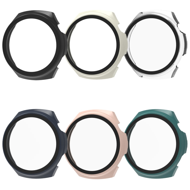 For Huawei Watch 4 Pro Tempered Film + PC Integrated Watch Protective Case(White) by buy2fix