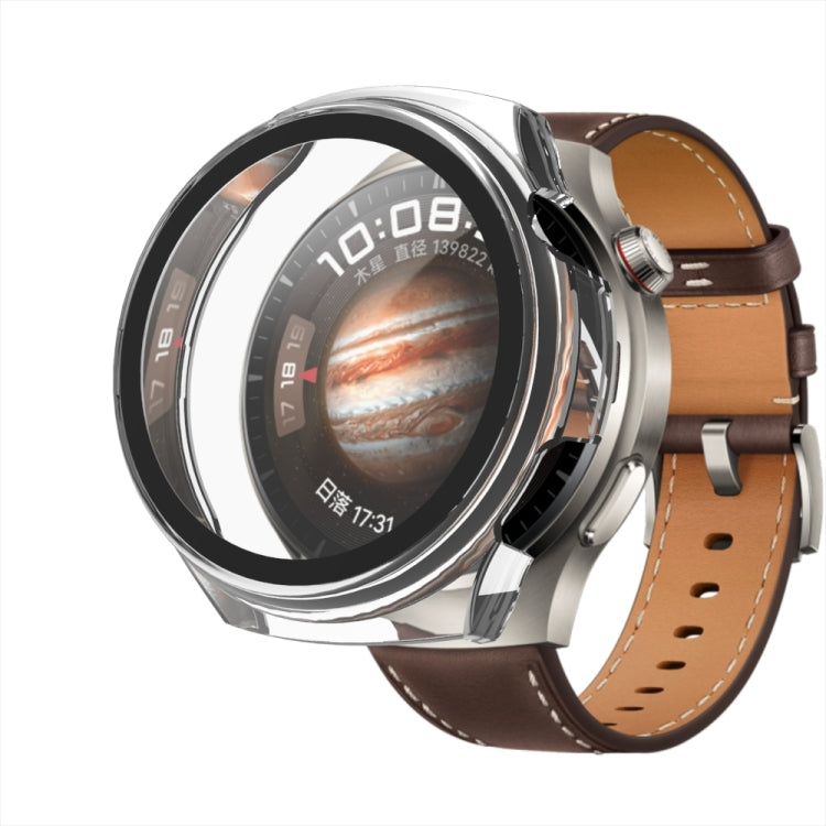 For Huawei Watch 4 Pro Tempered Film + PC Integrated Watch Protective Case(White) by buy2fix