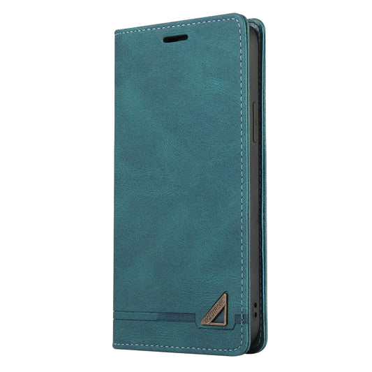 For Xiaomi Redmi Note 12 India/Poco X5 Skin Feel Anti-theft Brush Horizontal Flip Leather Case with Holder(Blue) - Xiaomi Cases by buy2fix | Online Shopping UK | buy2fix