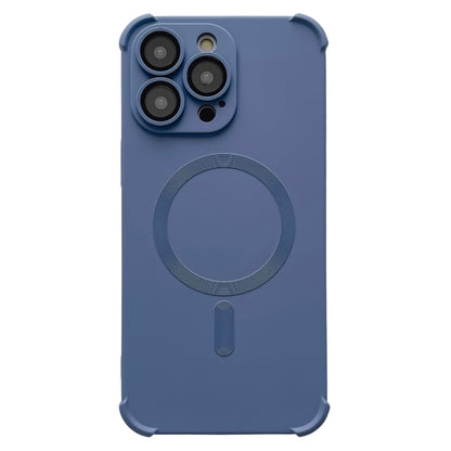 For iPhone 14 Pro Max Four Corner Shockproof Skin Feel MagSafe Magnetic Phone Case(Grey) - iPhone 14 Pro Max Cases by buy2fix | Online Shopping UK | buy2fix
