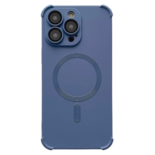 For iPhone 14 Pro Max Four Corner Shockproof Skin Feel MagSafe Magnetic Phone Case(Grey) - iPhone 14 Pro Max Cases by buy2fix | Online Shopping UK | buy2fix