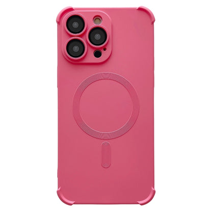 For iPhone 16 Pro Max Four Corner Shockproof Skin Feel MagSafe Magnetic Phone Case(Pink) by buy2fix