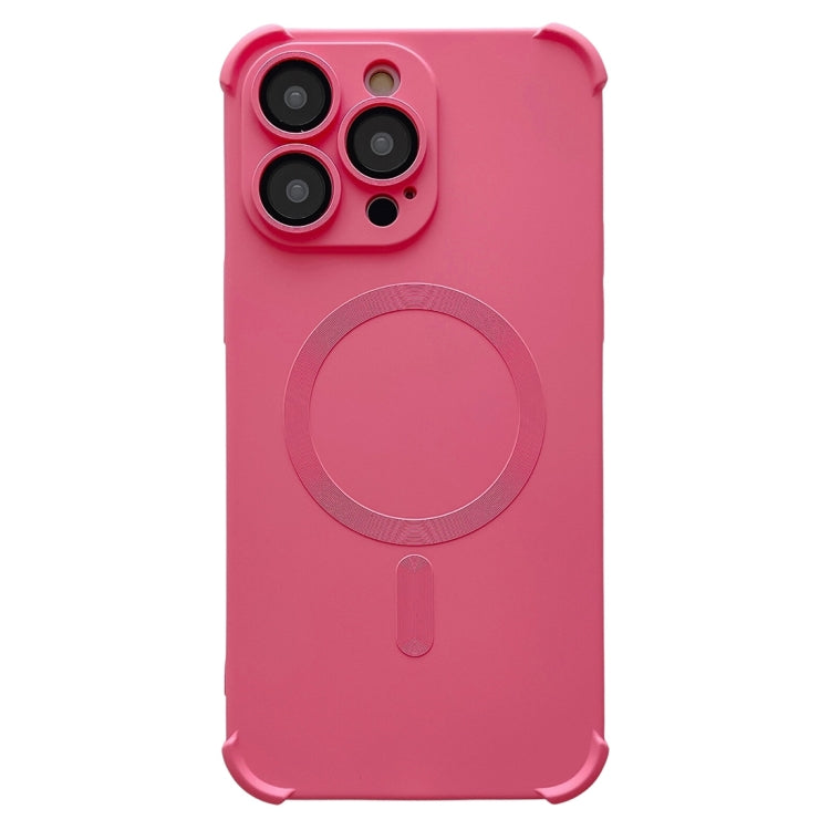 For iPhone 16 Pro Four Corner Shockproof Skin Feel MagSafe Magnetic Phone Case(Pink) by buy2fix