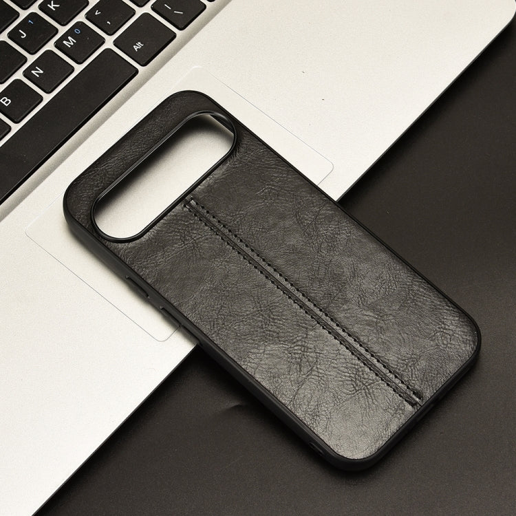 For Google Pixel 9 / Pixel 9 Pro Cow Pattern Sewing Back Cover Phone Case(Black) by buy2fix