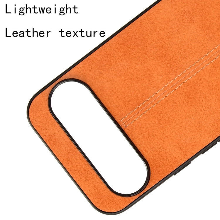 For Google Pixel 9 / Pixel 9 Pro Cow Pattern Sewing Back Cover Phone Case(Yellow) by buy2fix