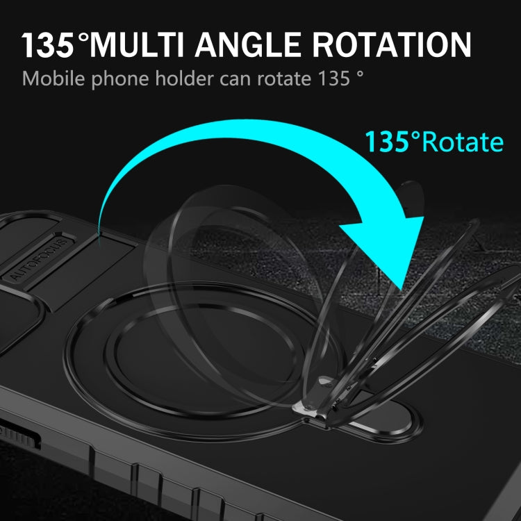 For iPhone 12 MagSafe Magnetic Holder Phone Case(Black) by buy2fix