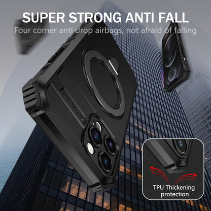 For iPhone 12 Pro MagSafe Magnetic Holder Phone Case(Black) by buy2fix