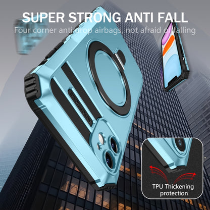 For iPhone 11 MagSafe Magnetic Holder Phone Case(Light Blue) by buy2fix