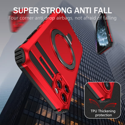 For iPhone 11 Pro MagSafe Magnetic Holder Phone Case(Red) by buy2fix
