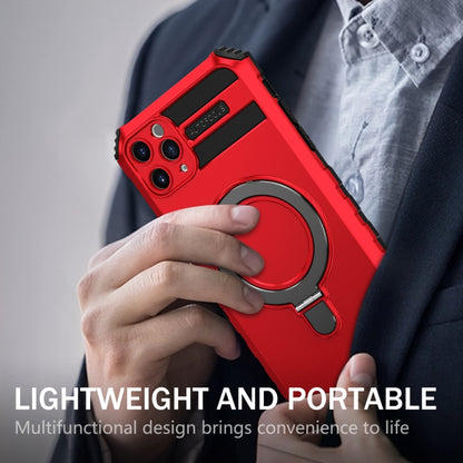For iPhone 11 Pro MagSafe Magnetic Holder Phone Case(Red) by buy2fix