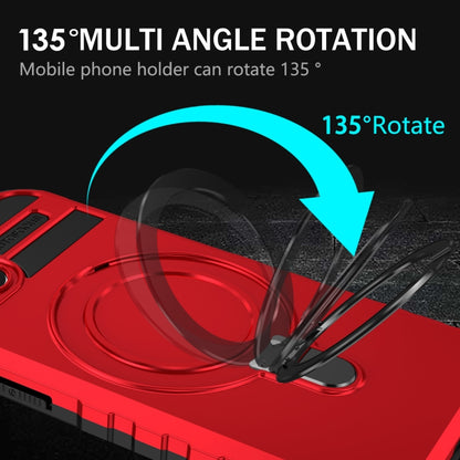 For iPhone 13 MagSafe Magnetic Holder Phone Case(Red) - iPhone 13 Cases by buy2fix | Online Shopping UK | buy2fix