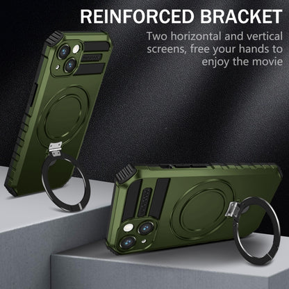 For iPhone 13 MagSafe Magnetic Holder Phone Case(Green) by buy2fix