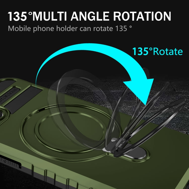 For iPhone 13 MagSafe Magnetic Holder Phone Case(Green) by buy2fix