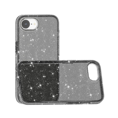 For iPhone 16e Shockproof Terminator Glitter Powder Phone Case(Black) - iPhone 16e Cases by buy2fix | Online Shopping UK | buy2fix