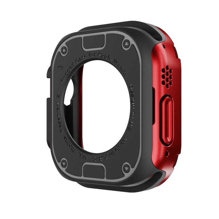 For Apple Watch Ultra 3 / 2 / 1 49mm 2-in-1 PC Hybrid TPU Armor Watch Case(Red) by buy2fix