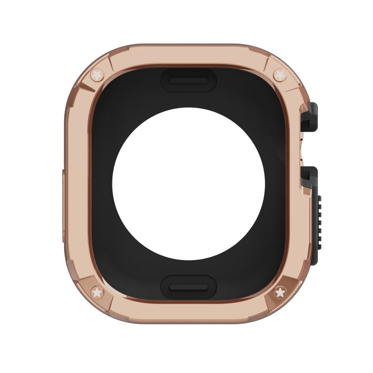 For Apple Watch Ultra 3 / 2 / 1 49mm 2-in-1 PC Hybrid TPU Armor Watch Case(Rose Gold) by buy2fix