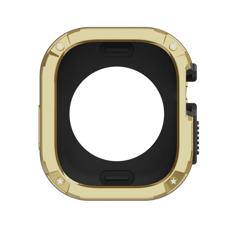 For Apple Watch Ultra 3 / 2 / 1 49mm 2-in-1 PC Hybrid TPU Armor Watch Case(Gold) by buy2fix