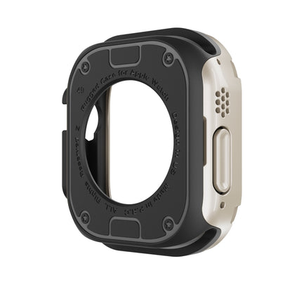 For Apple Watch Ultra 3 / 2 / 1 49mm 2-in-1 PC Hybrid TPU Armor Watch Case(Starlight) by buy2fix