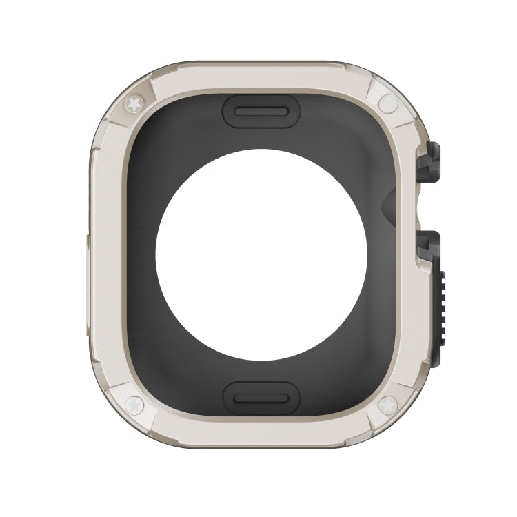 For Apple Watch Ultra 3 / 2 / 1 49mm 2-in-1 PC Hybrid TPU Armor Watch Case(Starlight) by buy2fix