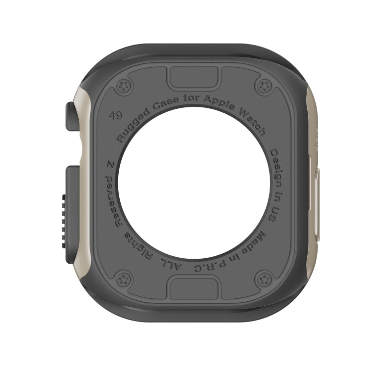 For Apple Watch Ultra 3 / 2 / 1 49mm 2-in-1 PC Hybrid TPU Armor Watch Case(Starlight) by buy2fix
