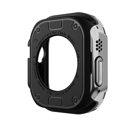 For Apple Watch Ultra 3 / 2 / 1 49mm 2-in-1 PC Hybrid TPU Armor Watch Case(Silver Gray) by buy2fix