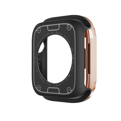 For Apple Watch Series 9 / 8 / 7 45mm 2-in-1 PC Hybrid TPU Armor Watch Case(Rose Gold) by buy2fix