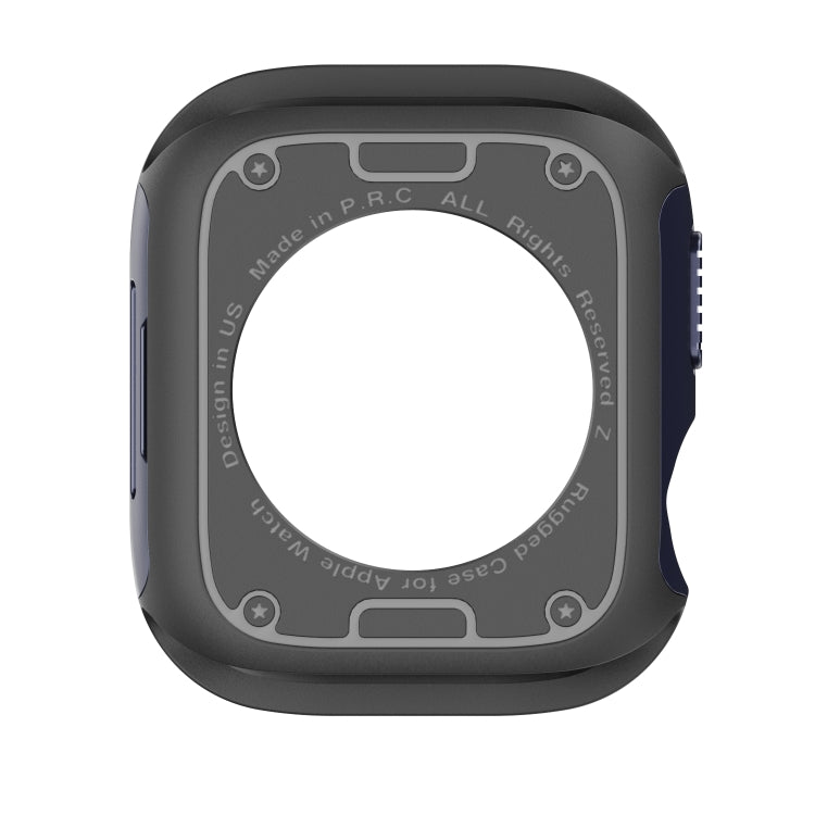 For Apple Watch Series 9 / 8 / 7 45mm 2-in-1 PC Hybrid TPU Armor Watch Case(Midnight Blue) by buy2fix