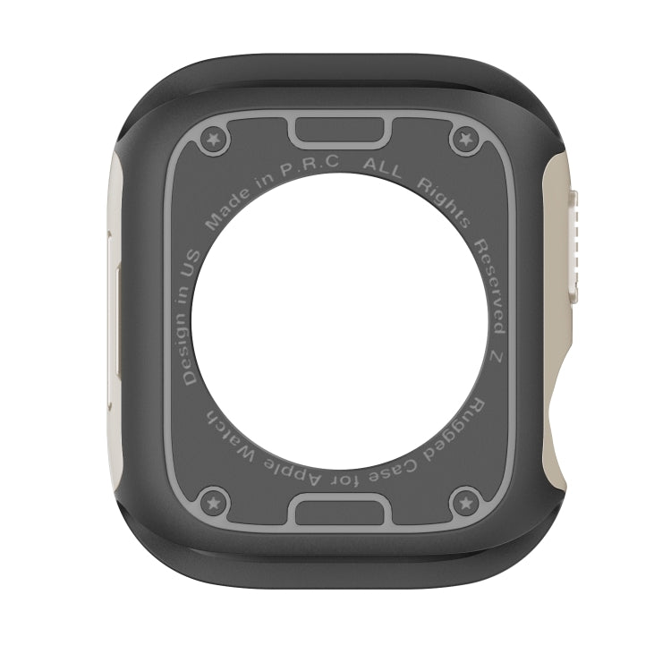 For Apple Watch Series 9 / 8 / 7 45mm 2-in-1 PC Hybrid TPU Armor Watch Case(Starlight) by buy2fix