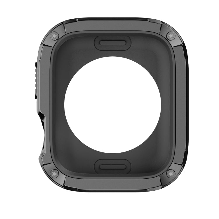 For Apple Watch Series 9 / 8 / 7 41mm 2-in-1 PC Hybrid TPU Armor Watch Case(Black) by buy2fix