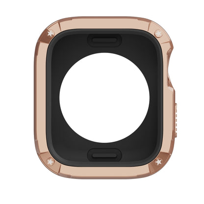 For Apple Watch Series 9 / 8 / 7 41mm 2-in-1 PC Hybrid TPU Armor Watch Case(Rose Gold) by buy2fix