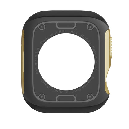 For Apple Watch Series 9 / 8 / 7 41mm 2-in-1 PC Hybrid TPU Armor Watch Case(Gold) by buy2fix