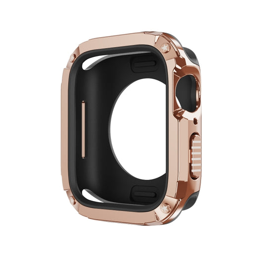 For Apple Watch Series 6 / 5 / 4 / SE 40mm 2-in-1 PC Hybrid TPU Armor Watch Case(Rose Gold) by buy2fix