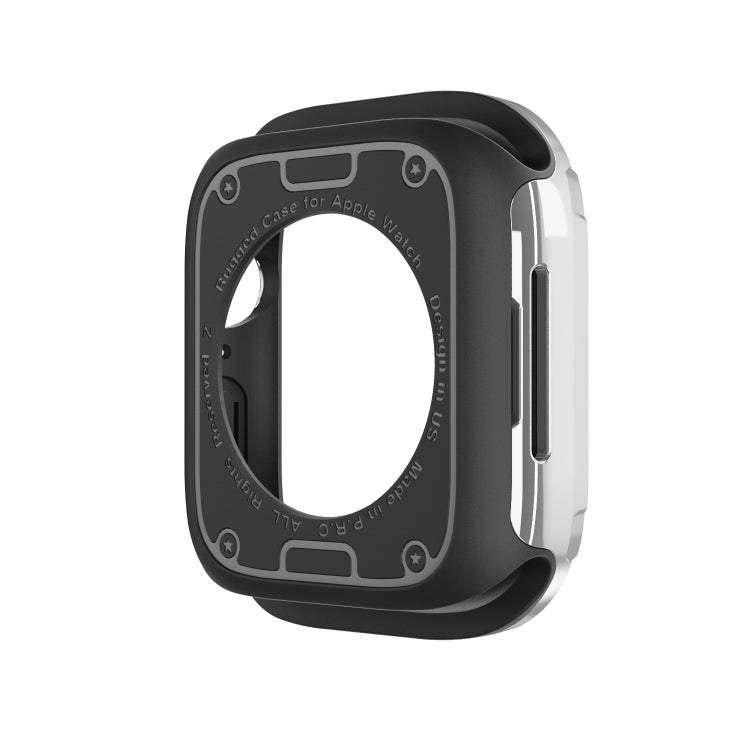 For Apple Watch Series 6 / 5 / 4 / SE 44mm 2-in-1 PC Hybrid TPU Armor Watch Case(Silver Gray) by buy2fix