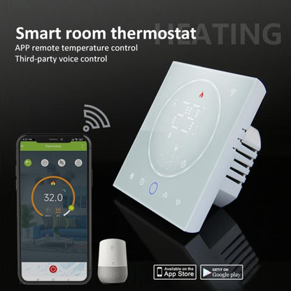 BHT-008GBL 95-240V AC 16A Smart Home Electric Heating LED Thermostat Without WiFi(White) - Thermostat & Thermometer by buy2fix | Online Shopping UK | buy2fix