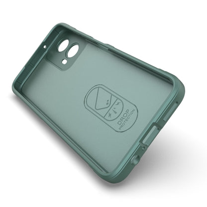 For Motorola Moto G34 5G Magic Shield TPU + Flannel Phone Case(Dark Green) by buy2fix