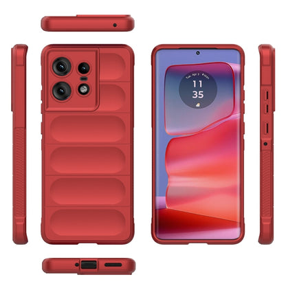 For Motorola Edge 50 Pro 5G Global Magic Shield TPU + Flannel Phone Case(Red) by buy2fix