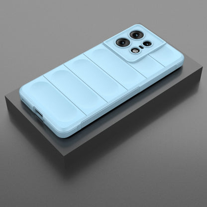 For Motorola Edge 50 Pro 5G Global Magic Shield TPU + Flannel Phone Case(Light Blue) by buy2fix