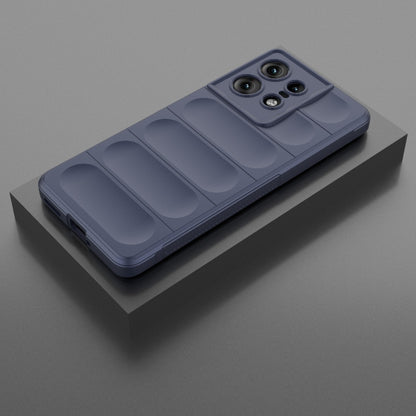 For Motorola Edge 50 Pro 5G Global Magic Shield TPU + Flannel Phone Case(Dark Blue) by buy2fix