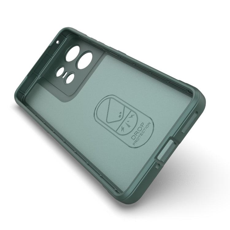 For Motorola Edge 50 Pro 5G Global Magic Shield TPU + Flannel Phone Case(Dark Blue) by buy2fix