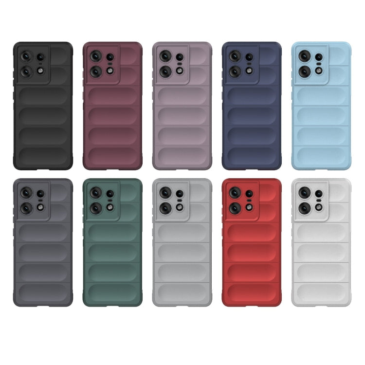 For Motorola Edge 50 Pro 5G Global Magic Shield TPU + Flannel Phone Case(Dark Blue) by buy2fix