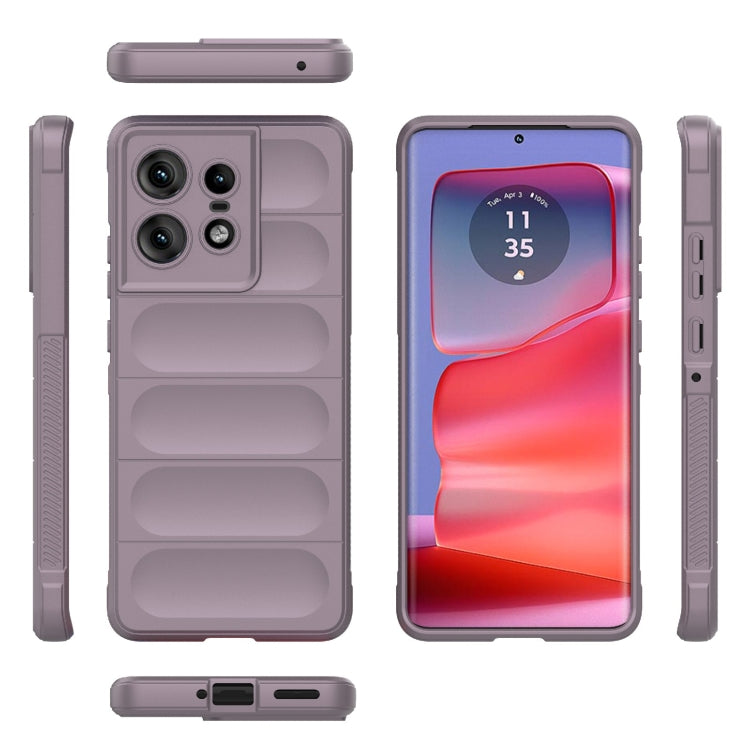 For Motorola Edge 50 Pro 5G Global Magic Shield TPU + Flannel Phone Case(Purple) by buy2fix