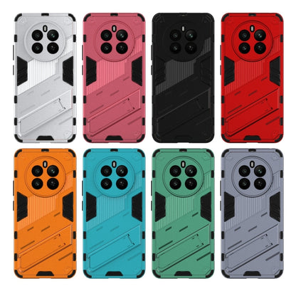 For Realme 12+ 5G Global Punk Armor 2 in 1 PC + TPU Phone Case with Holder(White) - Realme Cases by buy2fix | Online Shopping UK | buy2fix