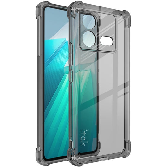 For vivo iQOO Neo8 5G / Neo8 Pro 5G imak Shockproof Airbag TPU Phone Case(Transparent Black)