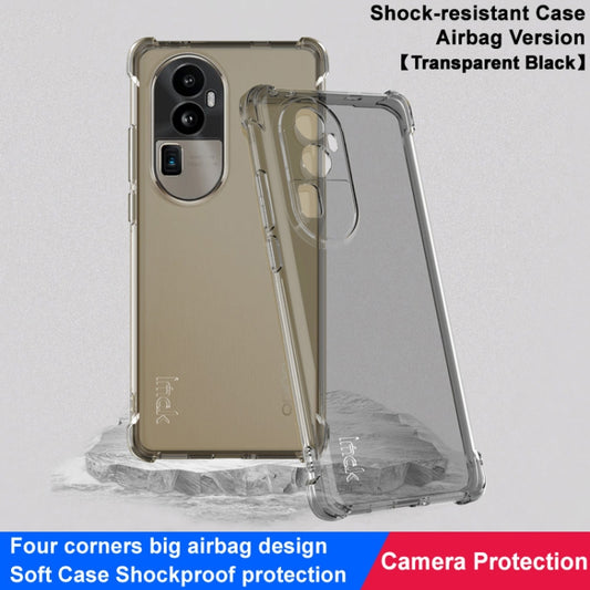 For OPPO Reno10 Pro+ 5G imak Shockproof Airbag TPU Phone Case(Transparent Black) by imak