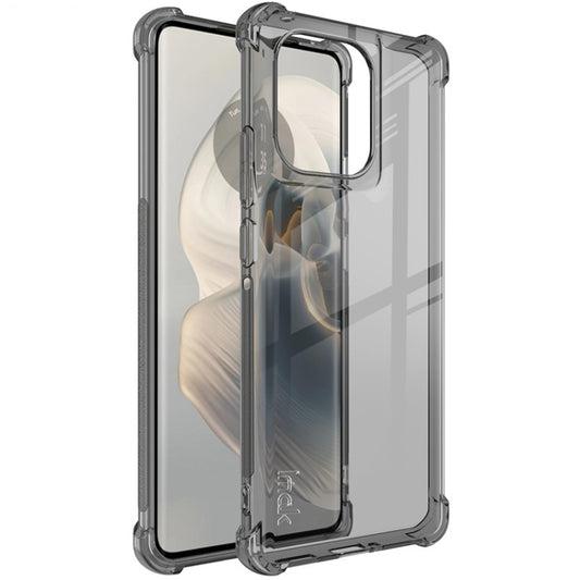 For Motorola Edge 50 Pro imak Shockproof Airbag TPU Phone Case(Transparent Black) by imak