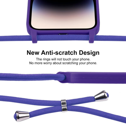 For iPhone 16 Pro Max Crossbody Lanyard Liquid Silicone Case(Purple) by buy2fix