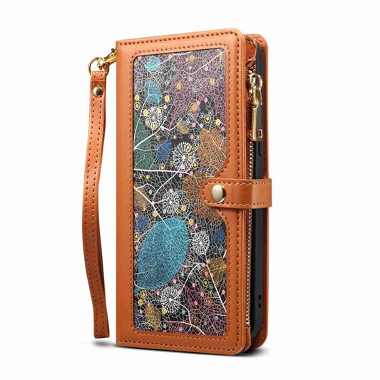 For Samsung Galaxy A35 5G ESEBLE Star Series Lanyard Zipper Wallet RFID Leather Case(Brown) - Galaxy Phone Cases by ESEBLE | Online Shopping UK | buy2fix