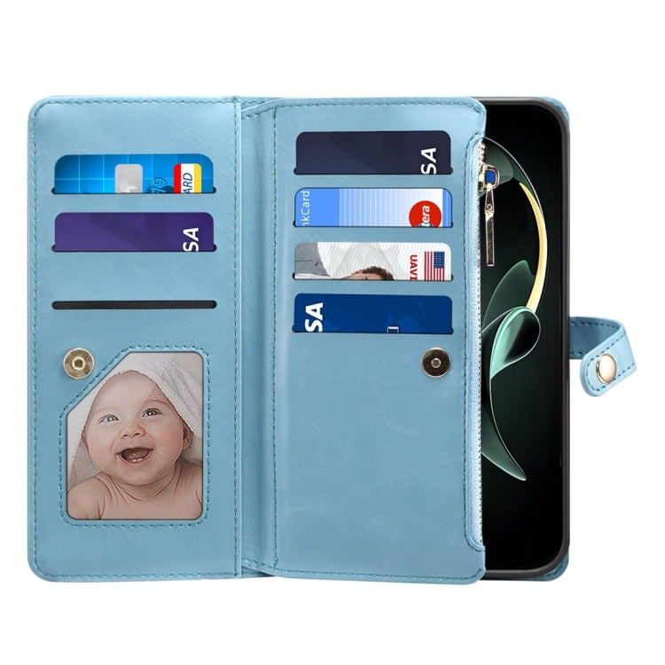 For Samsung Galaxy M55 5G ESEBLE Star Series Lanyard Zipper Wallet RFID Leather Case(Blue) - Galaxy Phone Cases by ESEBLE | Online Shopping UK | buy2fix